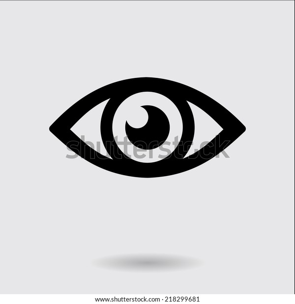 Eye Icon Flat Design Style Stock Vector (Royalty Free) 218299681 ...