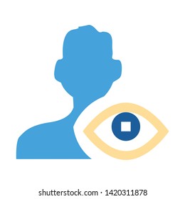 eye icon. flat illustration of eye vector icon for web