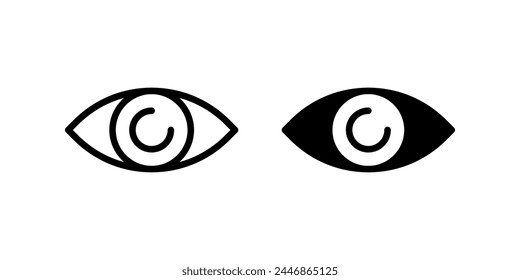 Icono de ojo. ilustración plana de icono de Vector de rebobinado para Web