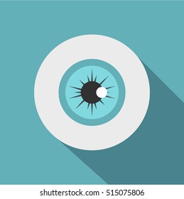 Eye icon. Flat illustration of eye vector icon for web