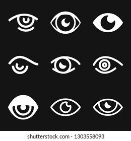Eye icon, flat icon for logo, vector sign symbol