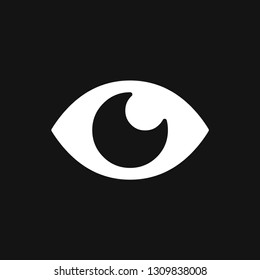 Eye icon, flat icon for logo, vector sign symbol