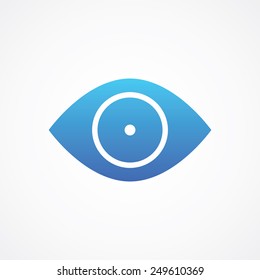Eye icon in flat style