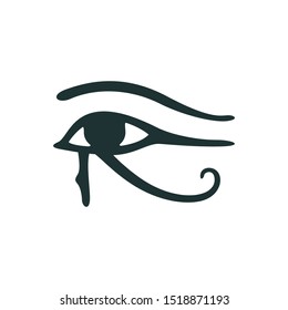 eye icon in flat style isolated. Egyptian vector Symbol illustration.