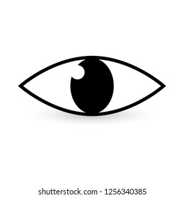 Eye icon, flat style. Vector