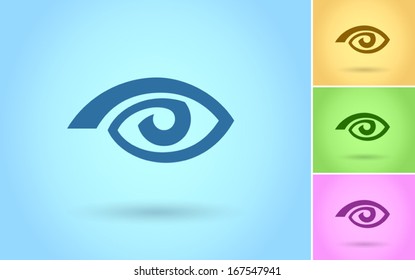 Eye icon, Flat style, vector