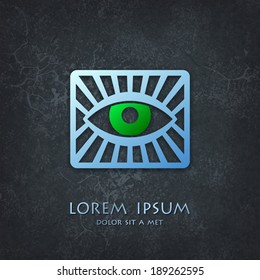 Eye icon, Flat style, vector