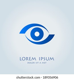 Eye icon, Flat style, vector