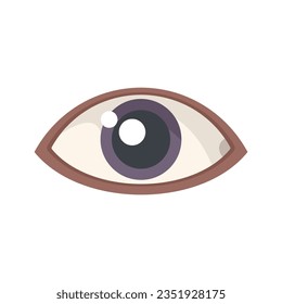 Eye icon flat vector. Eyeball sight. View look isolated