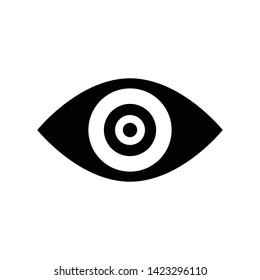 Eye icon flat vector illustration design isolated on white background