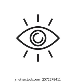 Eye icon Flat vector set outline