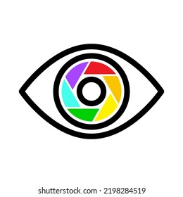 Eye Icon Focus Color. Medical Concept. Business Concept. Vector Illustration. Stock Image.