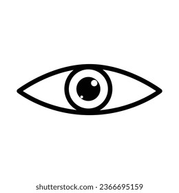 Eye icon, gaze, looking, vector illustration