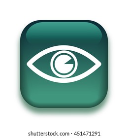 eye icon - glossy vector button