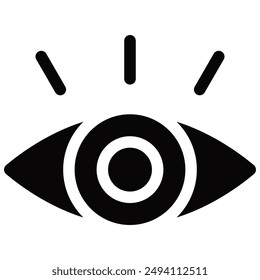 eye icon with glyph style