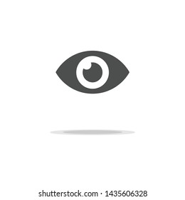 Eye icon in gray color isolated on white background