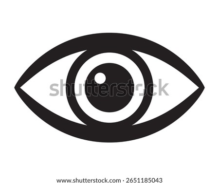 Eye icon, human eye ball icon.