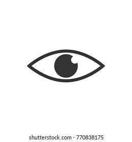 Eye icon. Human eyeball silhouette illustration design