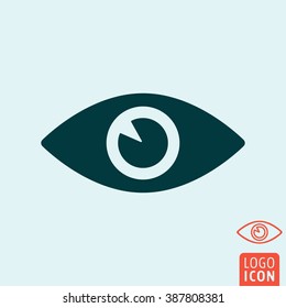 Eye icon. Eye human icon isolated, minimal design. Vector illustration