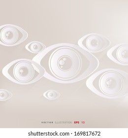 Eye icon, human eye symbol