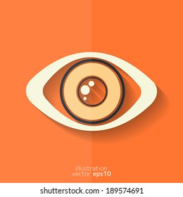 Eye icon, human eye symbol