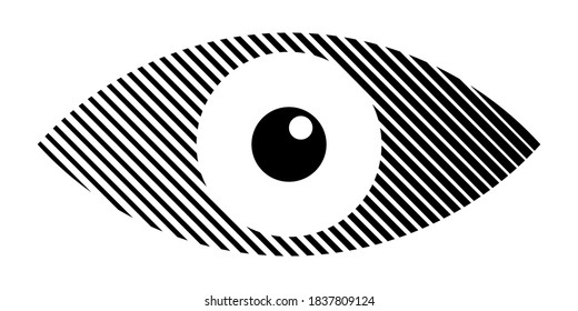Eye icon, human eye symbol, isolated on white background. Vector.