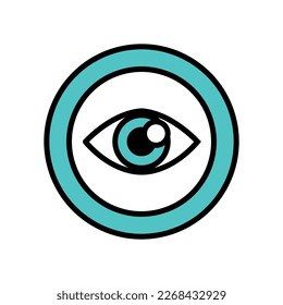 
eye icon, illustration isolated on a white background.