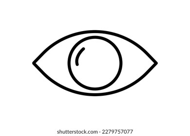 Eye icon illustration. icon related to human organ. Line icon style. Simple vector design editable