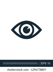 Eye icon illustration sign design style
