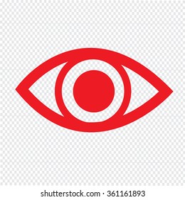 Eye icon illustration sign design style