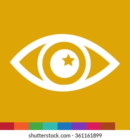 Eye icon illustration sign design style