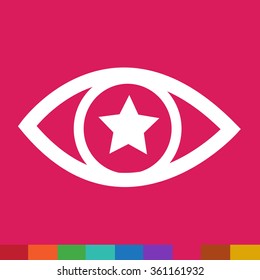 Eye icon illustration sign design style