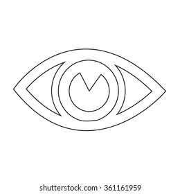 Eye icon illustration sign design style