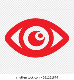 Eye icon illustration sign design style