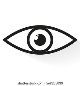 Eye icon illustration sign design style. 