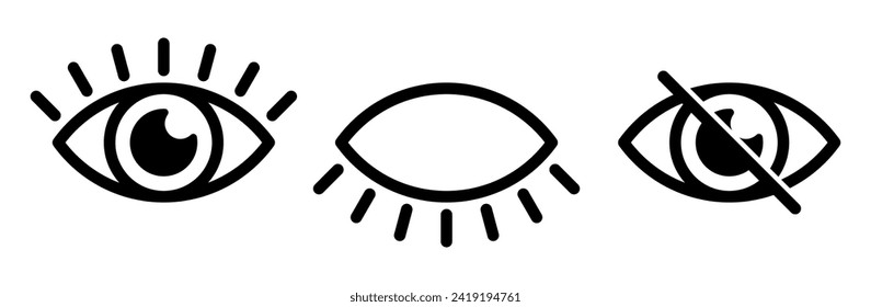 The eye icon indicates visible or blind