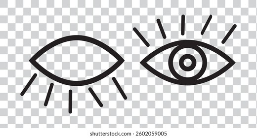 The eye icon indicates visible or blind