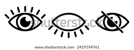 The eye icon indicates visible or blind