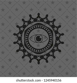 eye icon inside black badge