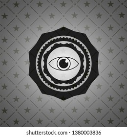 eye icon inside black badge
