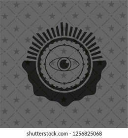 eye icon inside dark badge
