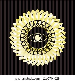 eye icon inside shiny badge