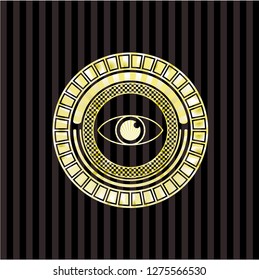 eye icon inside shiny badge
