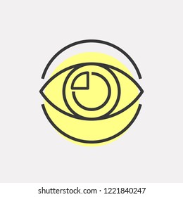 Eye icon isolated on background. Vision symbol modern, simple, vector, icon for website design, mobile app, ui. Vector Illustration