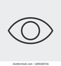 Eye icon isolated on background. Vision symbol modern, simple, vector, icon for website design, mobile app, ui. Vector Illustration