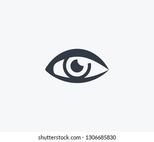 Eye icon isolated on clean background. Eye icon concept drawing icon in modern style. Vector illustration for your web mobile logo app UI design.