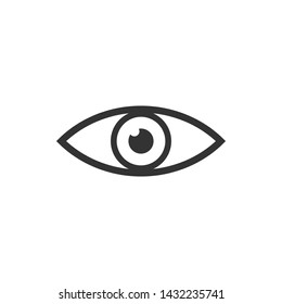 Eye icon isolated on white background. Vector illustration. Eps 10.
