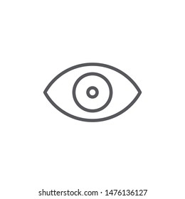Eye icon isolated on white background. Preview symbol modern, simple, vector, icon for website design, mobile app, ui. Vector Illustration