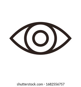 Eye icon isolated on white background