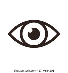 Eye icon isolated on white background